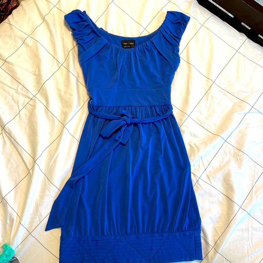 Max and Cleo size XS short blue dress